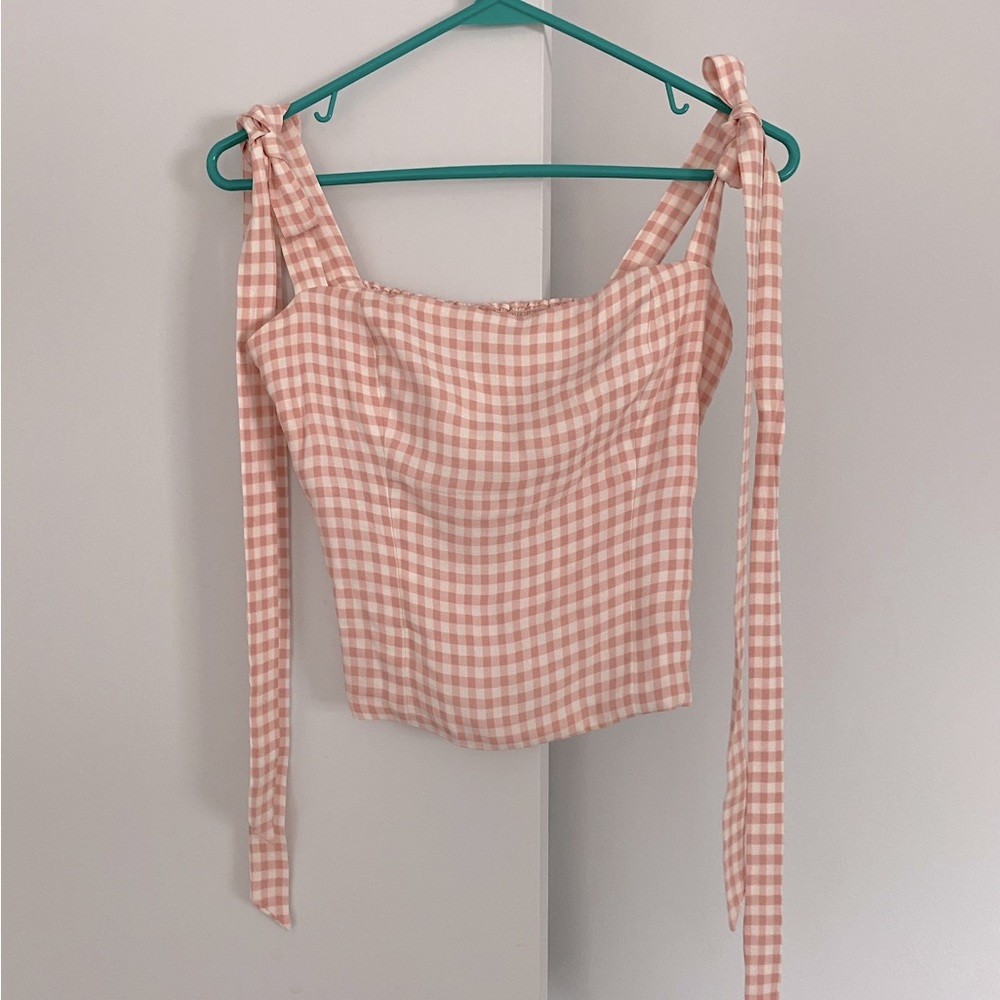 Reformation Ellora gingham tank, 2